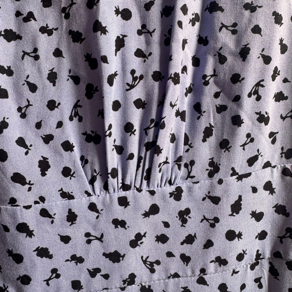 NWOT Nobody’s Child Lila Midi Dress Blue Black Fruit Motif Size 2 - Picture 6 of 7